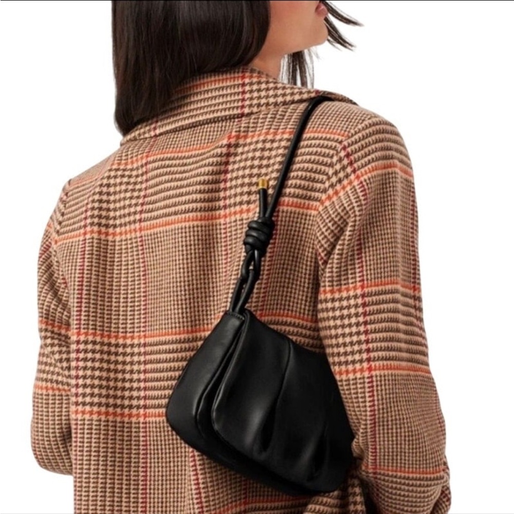 #425 Crossbody Shoulder Bag RACHEL ZOE Super Soft Vegan Leather Black NWT! - Picture 6 of 8